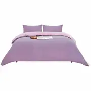 Dusty Lilac Soft Doona Duvet Quilt Cover Pillowcase Set Single Double Queen King Super King 2000TC