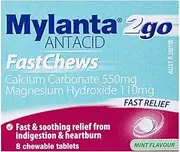 Mylanta 2 Go Fastchews Antacid Chewable 8 Tablets