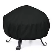 44 Inch Waterproof Round Fire Pit Cover Outdoor Patio Fireplace Bowl Cover