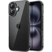 JETech Case for iPhone 16 Plus 6.7-Inch, Non-Yellowing Shockproof Phone Bumper Cover, Anti-Scratch Clear Back Black