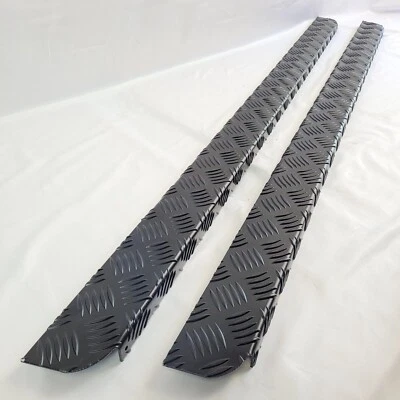 Land Rover Defender 90 2MM Chequer plate Sill Protector Black # BA126C LR75B