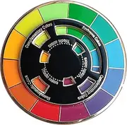 [Langjitianya] Creative Color Wheel Enamel pin, The Spinning Wheel Moves Nicely，Color Wheel Brooch (Color Wheel Enamel pin)