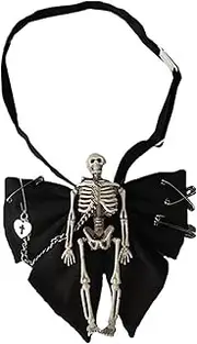 [STKARCV] Women Men Gothic Girl Ties Japanese Style Shirt School Student Uniform Necktie Accessories Wholesale Tie(Skull)