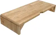 SHINEOFI Bamboo Monitor Riser Stand Practical Computer Elevating Stand Desktop Storage Rack for Home Office School Enhances Posture Space Saving Design Durable Construction