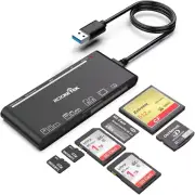 Multi Card Reader, Sd/Tf/Cf/Micro SD/XD/MS 7 in 1 USB3.0 Fast 5Gbps Memory Card