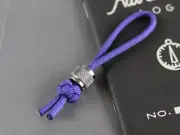 Pure Titanium Parachute Cord Lanyard Pendant DIY Bead Surface Anti Slip Knurled