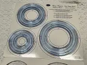 CREATIVE MEMORIES CUSTOM CUTTING SYSTEM - 3 CIRCLE PATTERNS & SIZING TEMPLATE