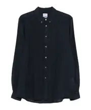 linen shirt S navy blue
