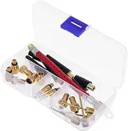 HAWILLOSCH 1 Set Bike Valve Adapter Universal Valve Adapter for Bike Tire Quick Inflation Nozzle Air Compressor Accessories Kit