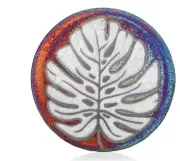 Monstera Leaf Coaster Raku Pottery, handcrafted & signed - NEW