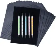200 Sheets Carbon Transfer Paper Graphite Tracing Papers Black for Wood Canvas