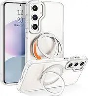[YINLAI] Magnetic for Samsung Galaxy S24+ / S24 Plus Case, [Compatible with MagSafe] with 360° Rotatable Ring Stand Slim Shockproof Protective Phone Cases for Samsung Galaxy S24+ Plus 6.7", Clear
