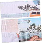 MOBUTOFU Beach Landscape Coconut Tree Wall Paintings 30 Pack Simple Wall Art Perfect for Home Office Cafe Decorations