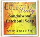 Sandalwood Patchouli Glycerin Soap by Eclectic Lady, 4 oz Bar