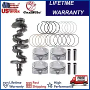 Engine Piston & Rings Kit + Crankshaft For Hyundai Accent Kia Rio 2012-2017 1.6L (for: Hyundai)