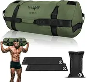 Yes4All Premium Adjustable Weighted Bag for Fitness 10-90 kg - Power Bag is Great for Handles Exercise Running Workouts, Heavy Duty Sandbags for Crossfit and Strength Training