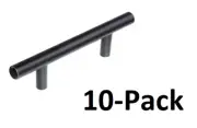 *10-PACK* South Main 3 in. C/C Oil Rubbed Bronze Euro Style Cabinet Bar Pull