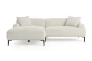 Brosa Seta 4 Seater Sofa with Chaise (Seashell White, Left Chaise)