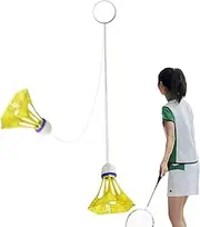 Badminton Trainer, Indoor Badminton Set, Luminous Indoor Badminton Trainer with Elastic Badminton Ball, Badminton Training Set, Inner Channel Badminton Set, Badminton Trainer Solo Rebound