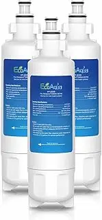[EcoAqua] EFF-6032B Ice & Water Refrigerator Filter to fit Panasonic NR-BG53V2, NR-BG53VW2, NR-B53V1, NR-B53V1-WB, NR-B53V1-X1D, NR-B53V1-XB, NR-B53V2, NR-B53V2-XE, NR-B53V2-XF, NR-B53VW1-WB (3)