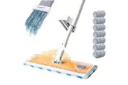 BOOMJOY Spray Mop Handsfree Self-Wringing Flat Mop Microfiber Floor Mop with 8 Pads