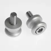 Bobbin Spools Swingarm Paddock Stand Adaptors 12 mm Motorbike Motorcycle Silver
