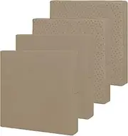 Waterproof Patio Cushion Covers 24x24x4 inch 4 pack Replacement Non-Slip Outdoor Seat Cushion Slipcover with Zipper. ONLY COVERS. Camel