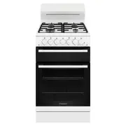 Westinghouse 54cm Freestanding Gas Oven and Gas Cooktop - White WLG510WCH