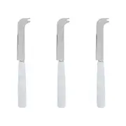 3x Davis & Waddell Nuvolo Marble Cheese/Pate Knife Spreader Slicer 19x3cm White