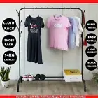 Closet Organizer Metal Garment Rack Portable Clothes Hanger Storage Shoes Rack