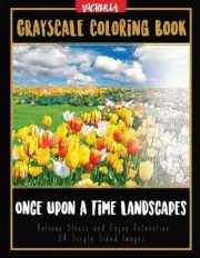 Once Upon a Time Landscapes: Grayscale Coloring Book Relieve Stress and Enjoy Re