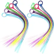 CRILSTYLEO 10pcs Ponytail Extensions Fashionable Colored Hair Pieces for Versatile Hair Accessories for Ponytails Braids and Everyday Styles for Parties and Special Occasions