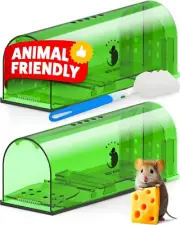 Humane No Kill Live Catch and Release Pest Control Mouse Traps, Reusable with Cl