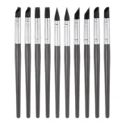 10pcs Clay Sculpting Tool Set, Clay Sculpting Shaper Rubber Tip Black