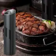 Electric Salt and Pepper Grinder, One Hand Operation Pepper Shakers with LED Light, Automatic Battery Operated Salt Mill for Sea Salt