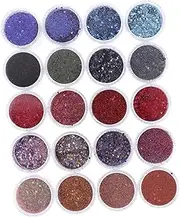 Tofficu 20pcs Glitter Powder Nail Art Jewelry Sequin Gradient Makeup Glue Glitter Powder Tips Charms Polish Sequins Manicure Tools Manicure Accessories Nail Art Tools