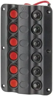 Marine Switch Panels with Circuit Breakers rocker switches have 4.8 QC tabs