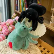 Simulation Black Spider Jumping Spider Doll Crawling Pet Plush Cute Reptile 25cm