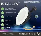 100X13W Tri-Colour Dimmable LED Downlight Kit 90mm Cutout Warm/Nature/Cool White