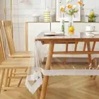 Oil-proof Transparent Thin Table Cloth PVC Table Protector Lace Tablecloth