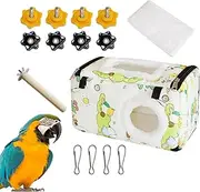 Bird Nest for Cage,Warm Parrot Bed Parakeet House - Parakeet Bed Bird House, Cotton Cockatiel Nest, Parrot Nest Bird Hammock for Parakeets Cockatiels Conures Lovebirds