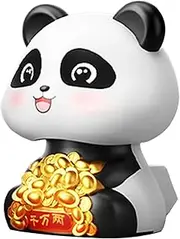 Moreeulsi Car Dashboard Decorations Panda | Panda Staue for Dashboard,Solar Power Cute Panda Automatic Head Swinging Car Dashboard Decorations