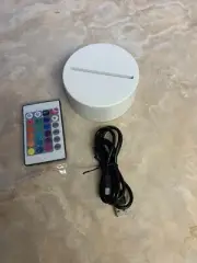 25 PCs White 7 Colour LED Light Base USB Or AA For 4mm Acrylic Panels + Remotes