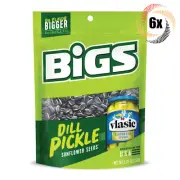 Full Box 6x Bigs Vlasic Dill Pickle Sunflower Seed Bags 5.35oz Do Flavor Bigger!