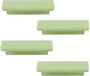 Small Wood Drawer Pulls 4Pcs Long Trapezoid Color Handles Wooden Color Children's Wardrobe Door Drawer Handles Green 64Mm