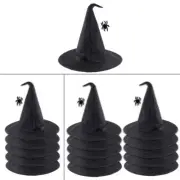Spooky Witch Hat for Halloween Party Spiders Accessories Dark Wizard Hat