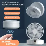 2 in 1 Desktop Folding Fan with Remote Control USB Charging Rechargeable 4000mah Battery Compact Design Night Light Feat