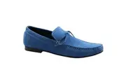 Mens Zasel Bay Blue Leather Casual Boat Deck Loafers Sneakers Shoes