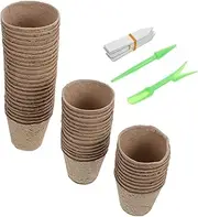 1 Set Sprouting Pots with Labels Seedling Tools Plant Starting Planter for Home Gardening Nursery Use for Vegetable Seedlings Transplanting