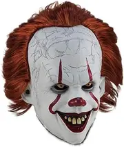 FYKEY IT Mask Creepy Clown Mask, Halloween Costumes Accessory,Scary Mask Cosplay Decorations,Party Decoration Prop